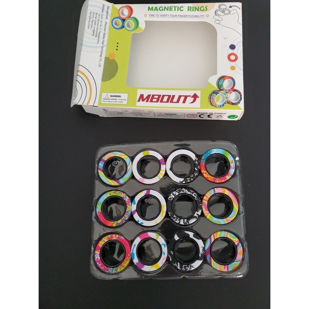 Mbout Magnetic Rings 12 PC Set Multicolor